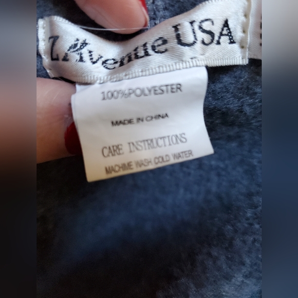 Long Heather Gray Sweatshirt Zipper Front ZAvenue USA 1XL - Picture 11 of 13